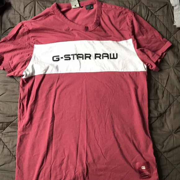 burgundy g star shirt